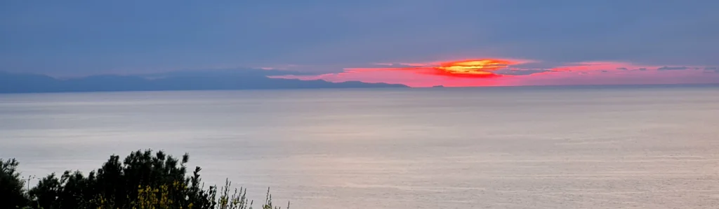 Sunset over the sea